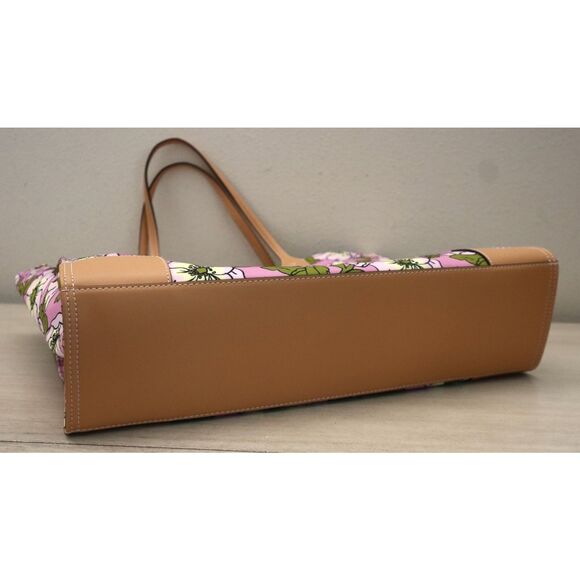 Tory Burch 151611-650 Aster Pink Flower Ella Nylon Floral Printed Tote Bag - Picture 4 of 10